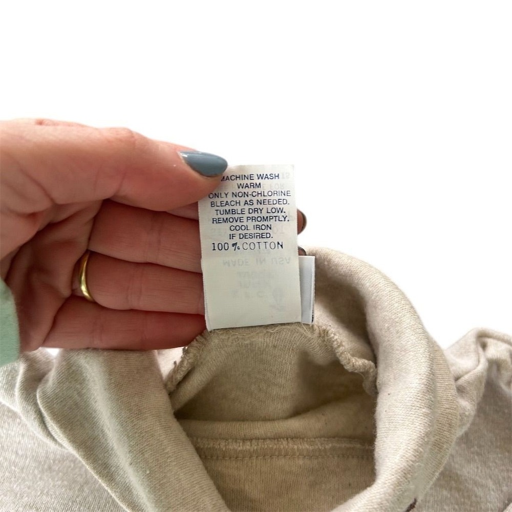Kitestrings Turtleneck Sweater Toddler 3T Oatmeal Beige Vintage Bear K7320 USA - Picture 7 of 7